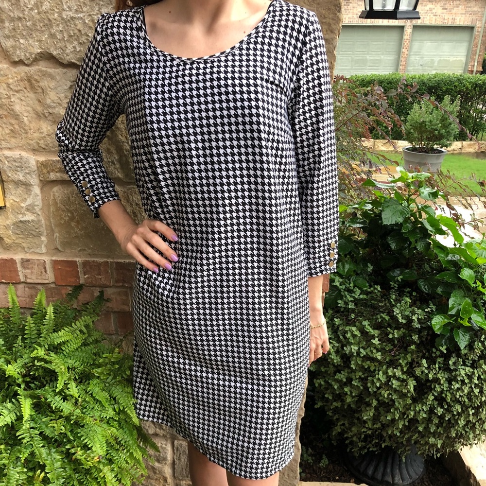 Houndstooth Boutique Dress - Perfect for Work!
